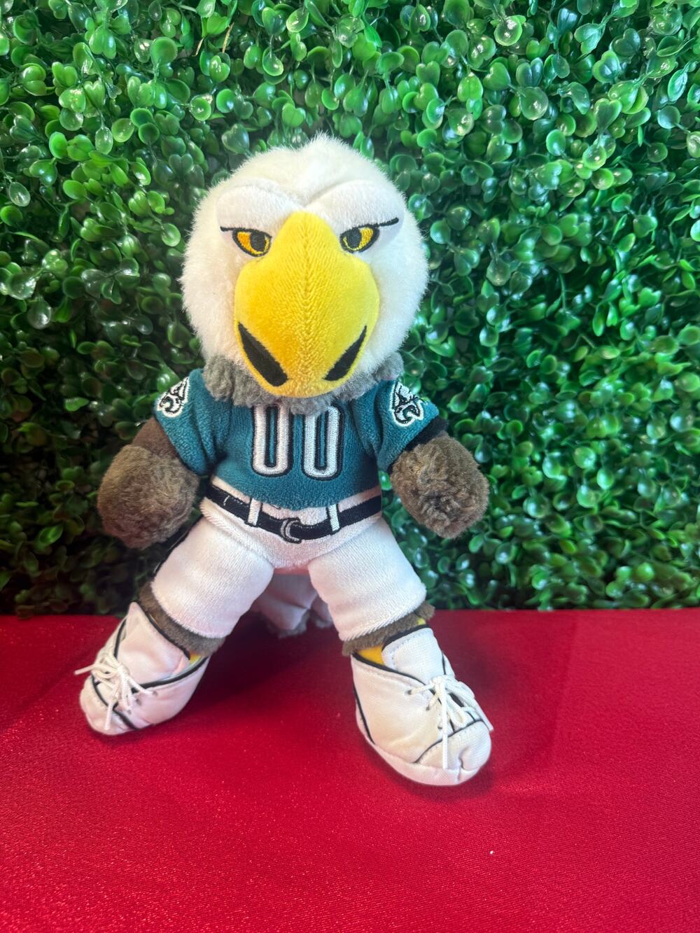 Vintage 90s Team Beans Philadelphia Eagles Swoop Mascot Plush Jersey Mancave Bar